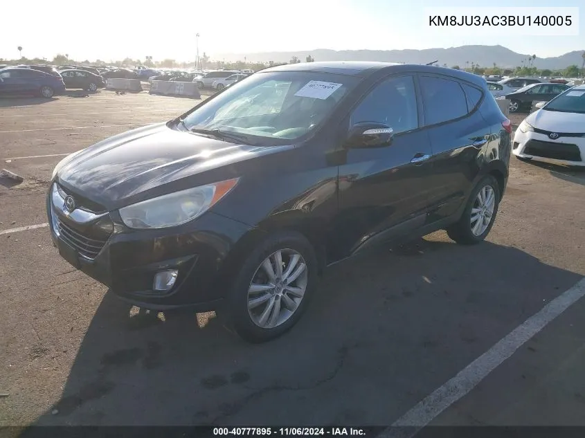 2011 Hyundai Tucson Limited VIN: KM8JU3AC3BU140005 Lot: 40777895