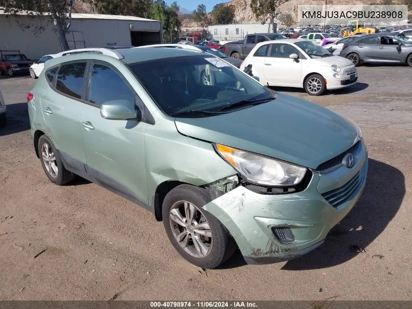 2011 Hyundai Tucson Gls VIN: KM8JU3AC9BU238908 Lot: 40798974