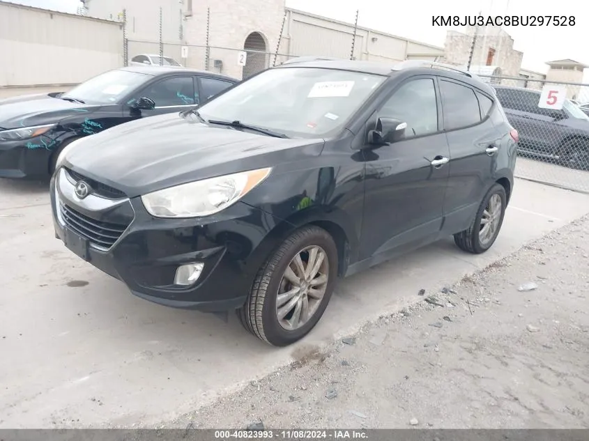 2011 Hyundai Tucson Limited VIN: KM8JU3AC8BU297528 Lot: 40823993