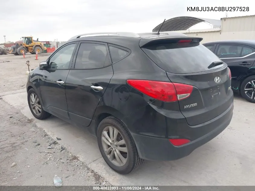 2011 Hyundai Tucson Limited VIN: KM8JU3AC8BU297528 Lot: 40823993