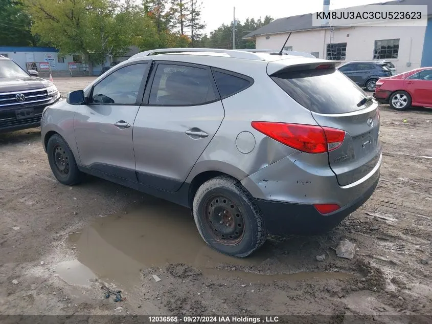 2012 Hyundai Tucson VIN: KM8JU3AC3CU523623 Lot: 12036565