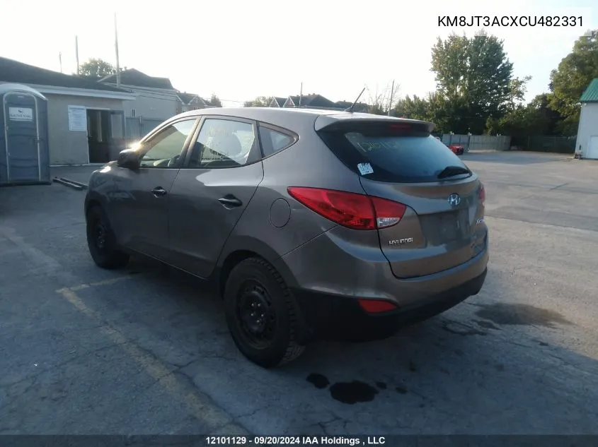 2012 Hyundai Tucson Gl VIN: KM8JT3ACXCU482331 Lot: 12101129