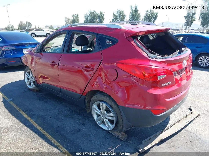 2012 Hyundai Tucson Gls VIN: KM8JU3AC3CU339413 Lot: 37745807