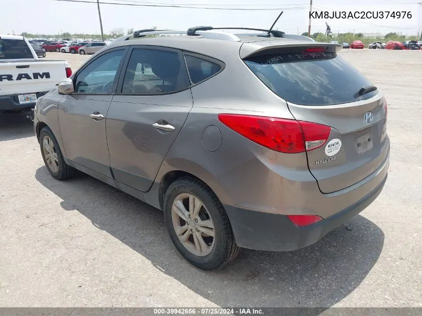 2012 Hyundai Tucson Gls VIN: KM8JU3AC2CU374976 Lot: 39942656