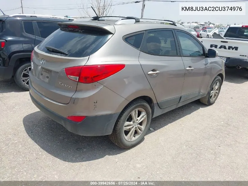 2012 Hyundai Tucson Gls VIN: KM8JU3AC2CU374976 Lot: 39942656