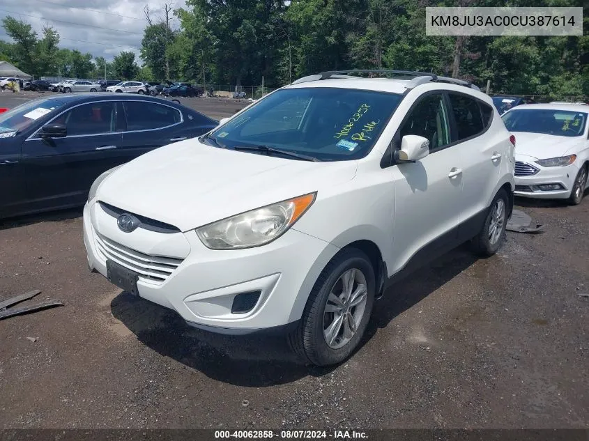 2012 Hyundai Tucson Gls VIN: KM8JU3AC0CU387614 Lot: 40062858