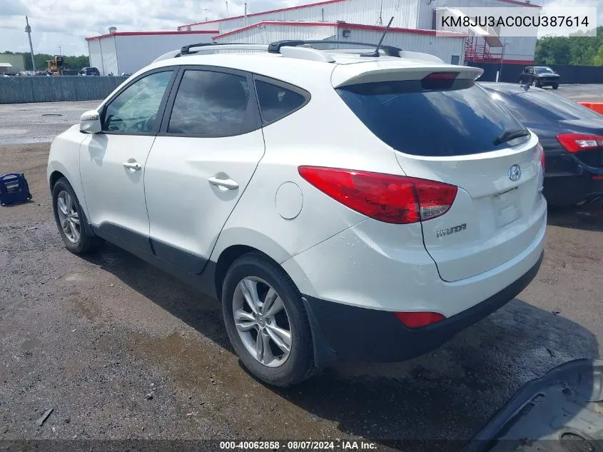 2012 Hyundai Tucson Gls VIN: KM8JU3AC0CU387614 Lot: 40062858