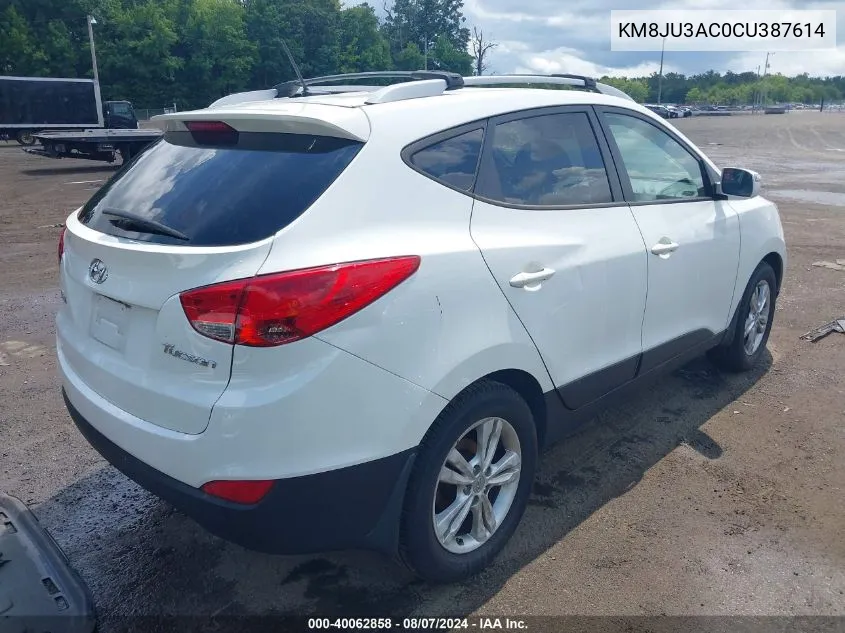 2012 Hyundai Tucson Gls VIN: KM8JU3AC0CU387614 Lot: 40062858