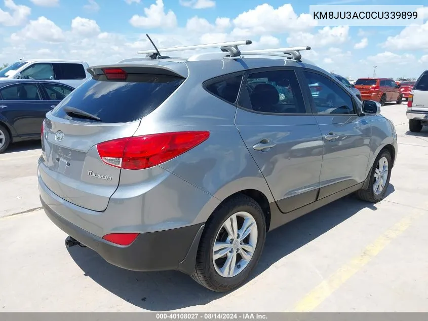 2012 Hyundai Tucson Gls VIN: KM8JU3AC0CU339899 Lot: 40108027