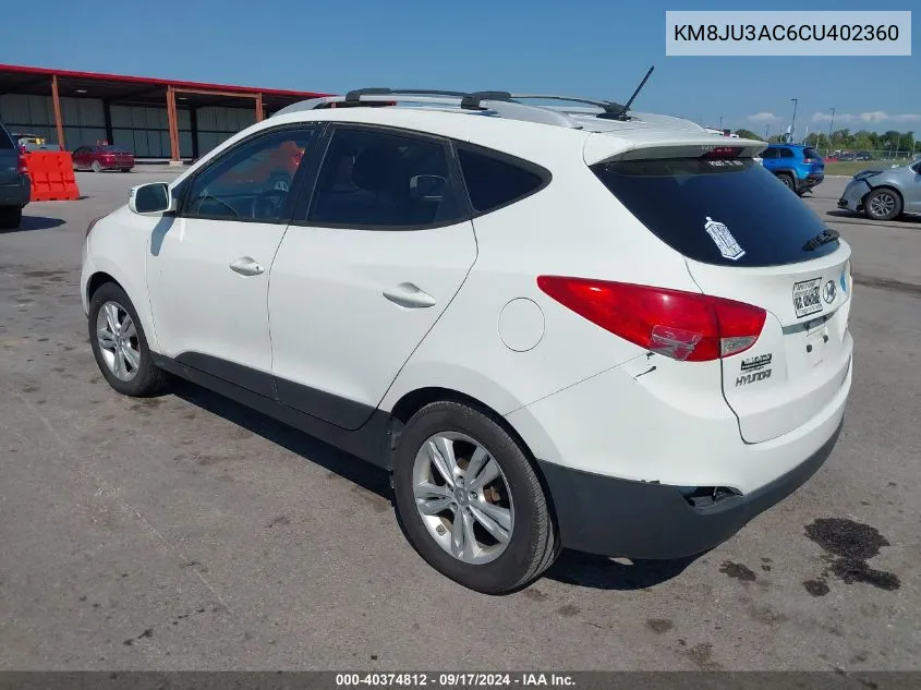 KM8JU3AC6CU402360 2012 Hyundai Tucson Gls