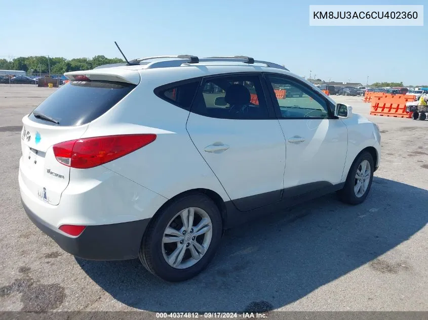 KM8JU3AC6CU402360 2012 Hyundai Tucson Gls