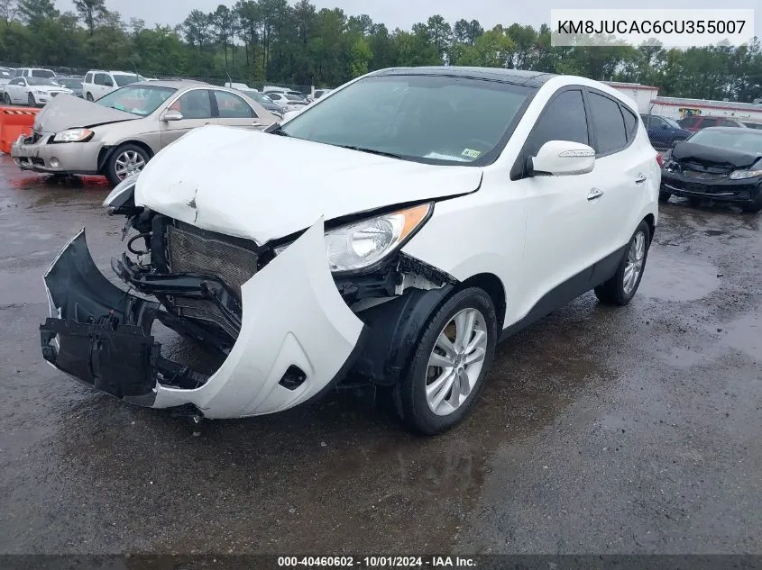 2012 Hyundai Tucson Limited VIN: KM8JUCAC6CU355007 Lot: 40460602