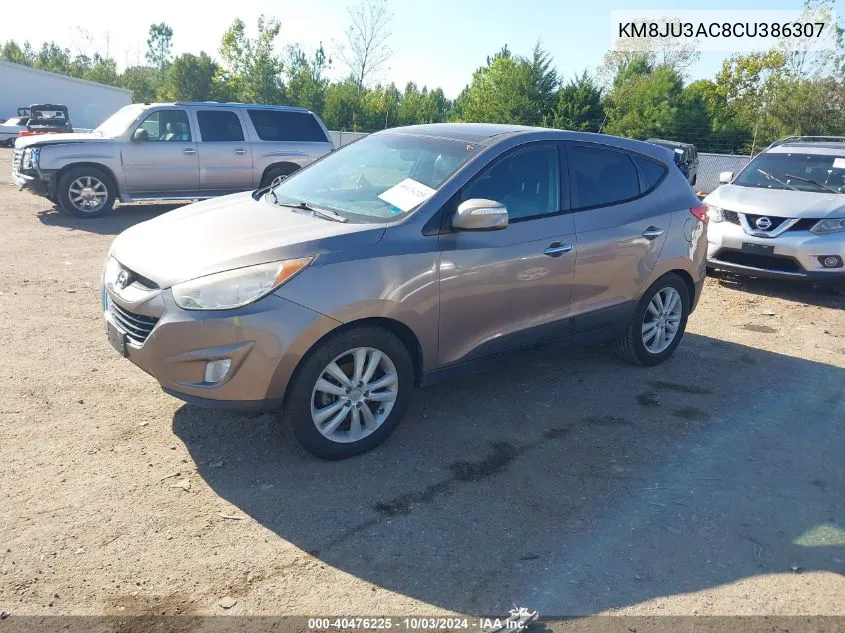 2012 Hyundai Tucson Limited VIN: KM8JU3AC8CU386307 Lot: 40476225