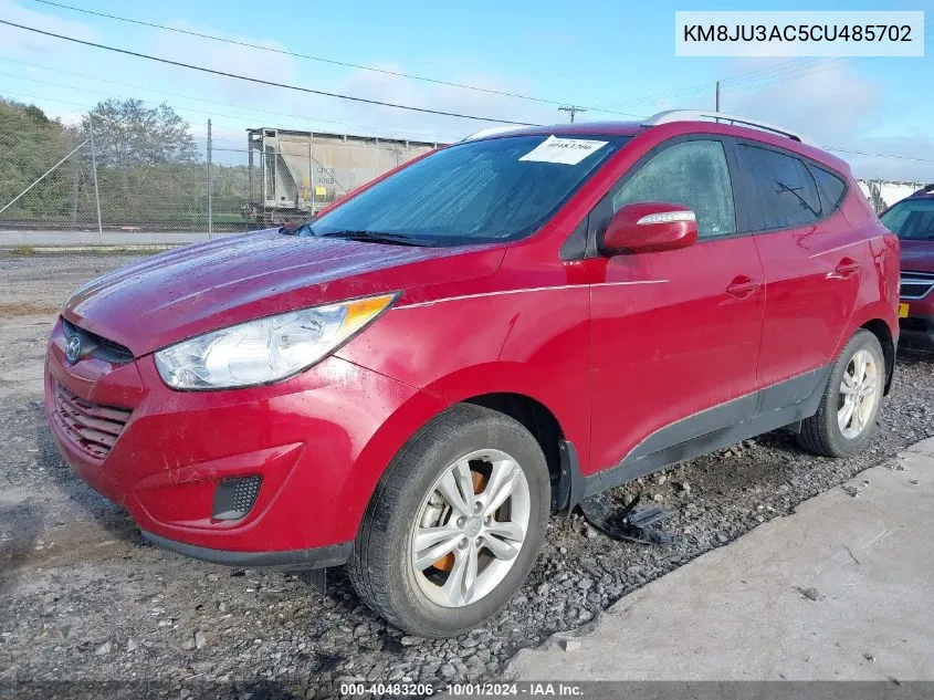 2012 Hyundai Tucson Gls VIN: KM8JU3AC5CU485702 Lot: 40483206