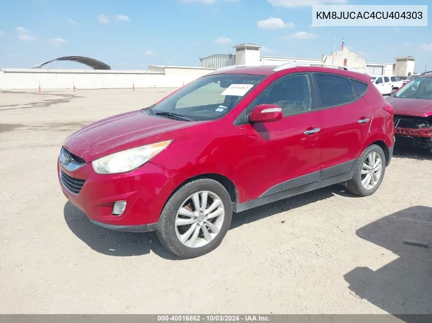 2012 Hyundai Tucson Limited VIN: KM8JUCAC4CU404303 Lot: 40516862