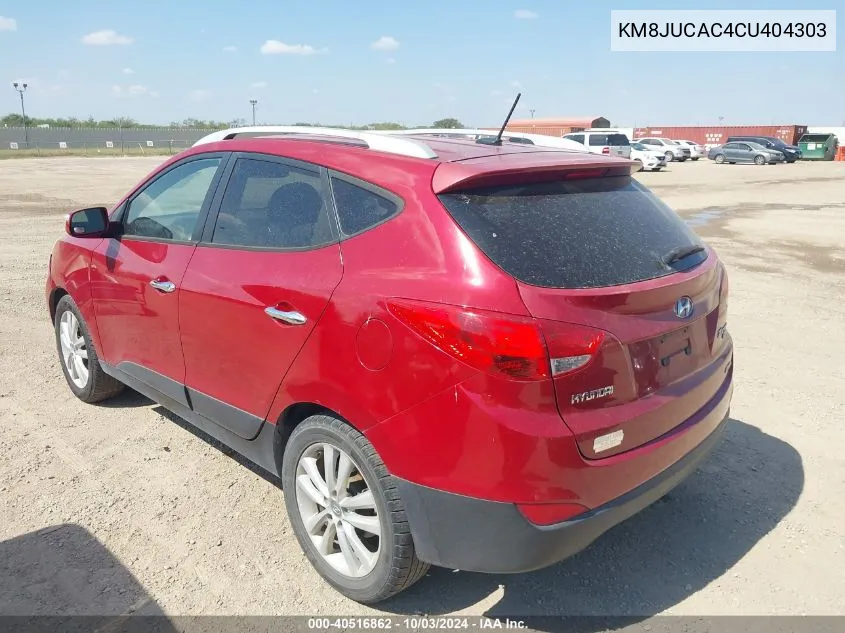 2012 Hyundai Tucson Limited VIN: KM8JUCAC4CU404303 Lot: 40516862