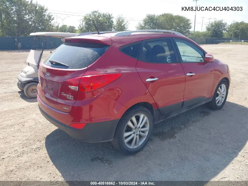 2012 Hyundai Tucson Limited VIN: KM8JUCAC4CU404303 Lot: 40516862