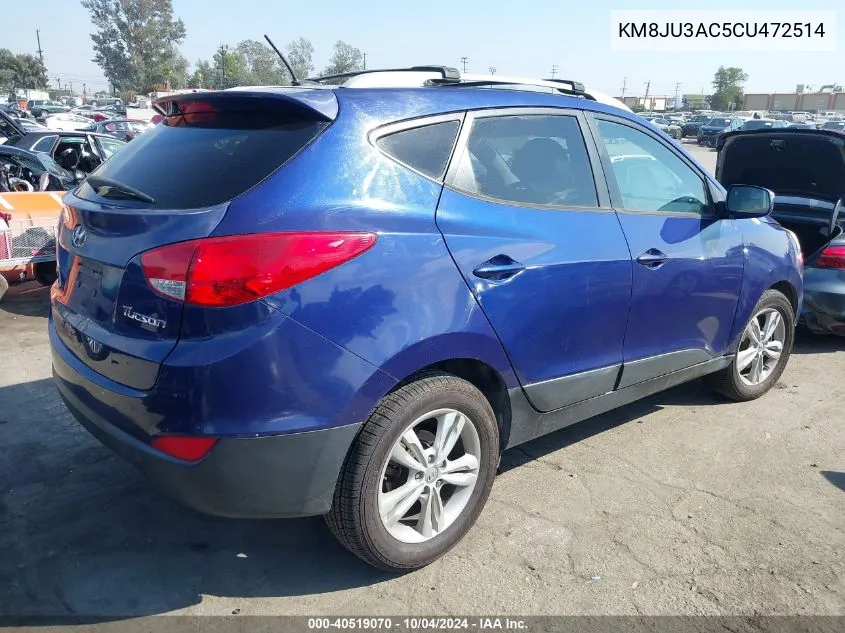 2012 Hyundai Tucson Gls VIN: KM8JU3AC5CU472514 Lot: 40519070