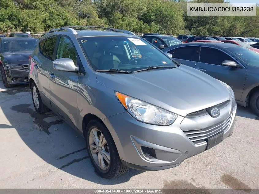 2012 Hyundai Tucson Gls VIN: KM8JUCAC0CU383238 Lot: 40547490