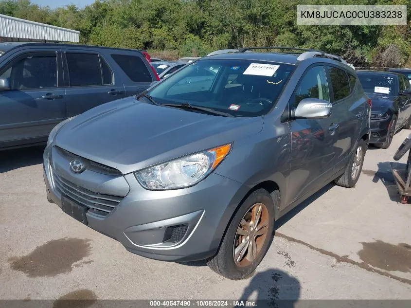 2012 Hyundai Tucson Gls VIN: KM8JUCAC0CU383238 Lot: 40547490