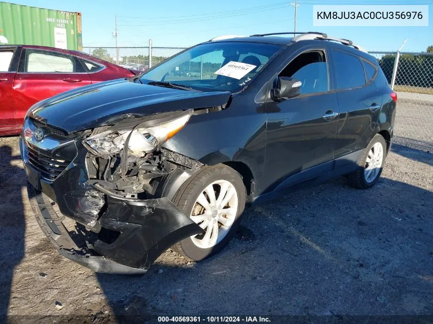 2012 Hyundai Tucson Gls/Limited VIN: KM8JU3AC0CU356976 Lot: 40569361