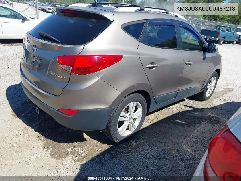 2012 Hyundai Tucson Gls VIN: KM8JU3AC0CU487213 Lot: 40571884