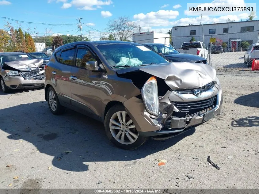 2012 Hyundai Tucson Limited VIN: KM8JUCACXCU375891 Lot: 40602582