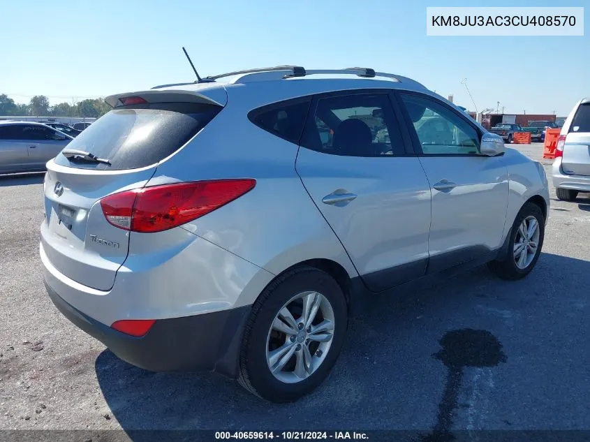 KM8JU3AC3CU408570 2012 Hyundai Tucson Gls