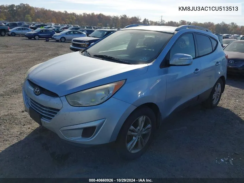 2012 Hyundai Tucson Gls VIN: KM8JU3AC1CU513513 Lot: 40660926