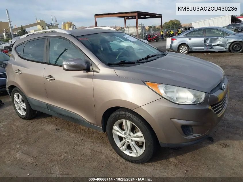 2012 Hyundai Tucson Gls VIN: KM8JU3AC2CU430236 Lot: 40666714