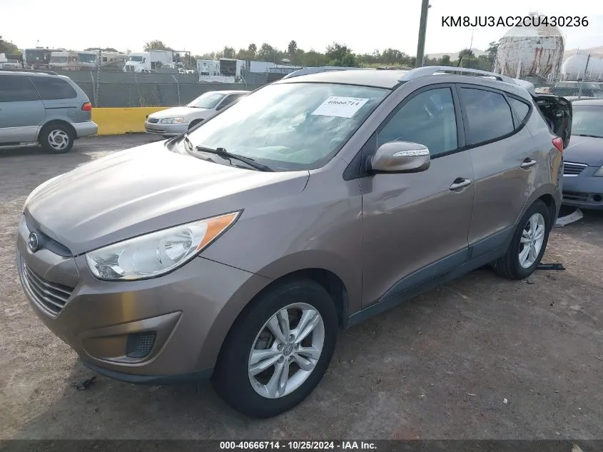 2012 Hyundai Tucson Gls VIN: KM8JU3AC2CU430236 Lot: 40666714