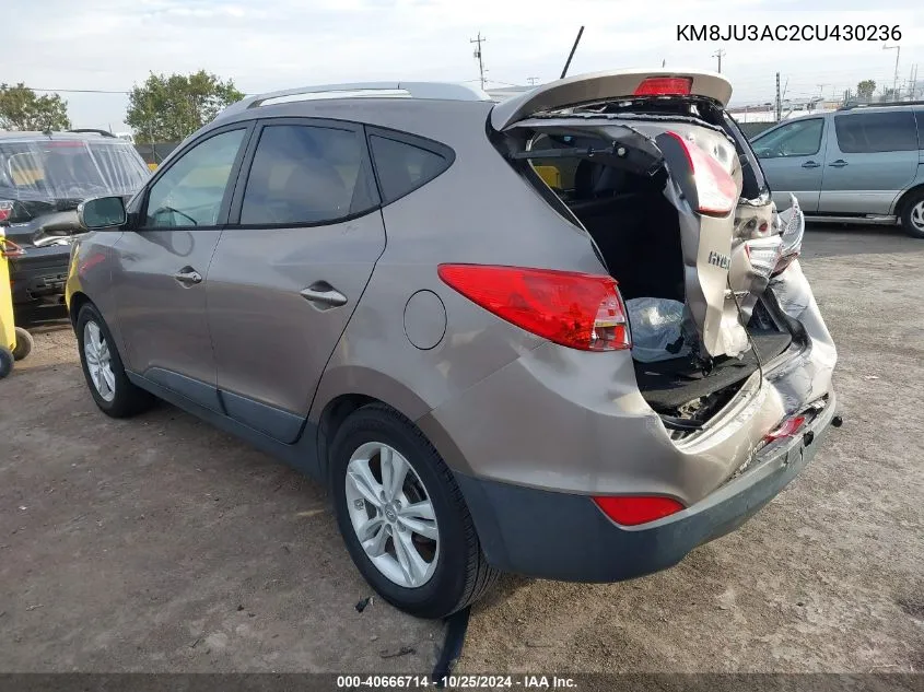 2012 Hyundai Tucson Gls VIN: KM8JU3AC2CU430236 Lot: 40666714