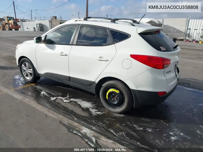 2012 Hyundai Tucson Gls VIN: KM8JU3AC0CU358808 Lot: 40717955