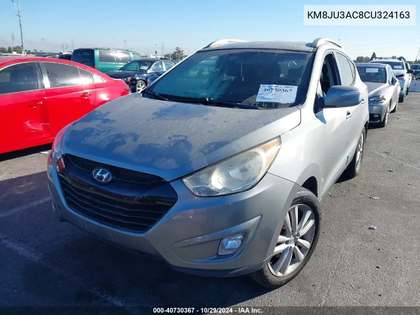 2012 Hyundai Tucson Limited VIN: KM8JU3AC8CU324163 Lot: 40730367