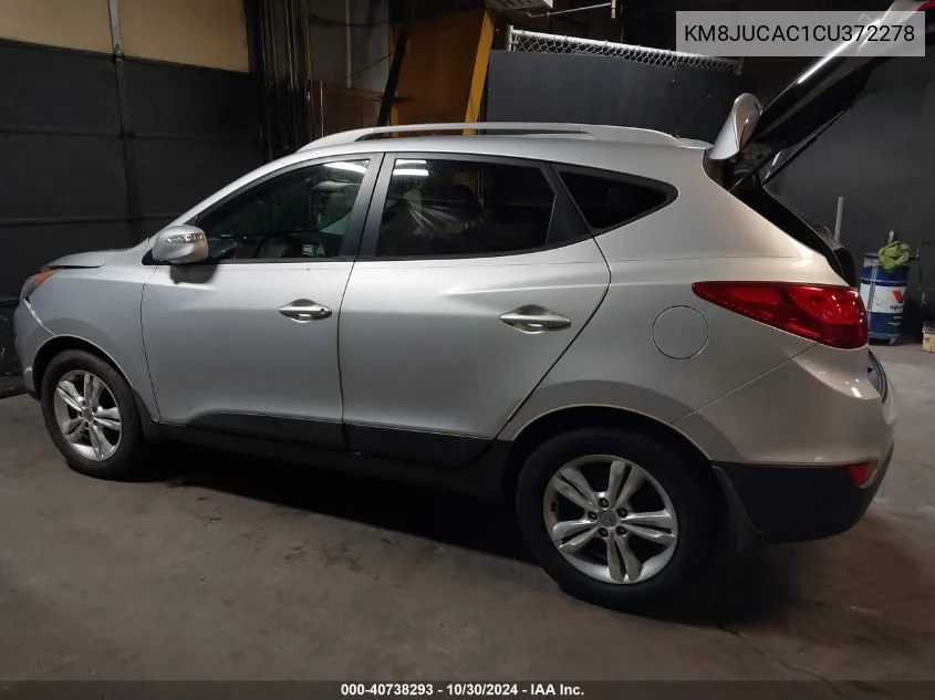 2012 Hyundai Tucson Gls VIN: KM8JUCAC1CU372278 Lot: 40738293