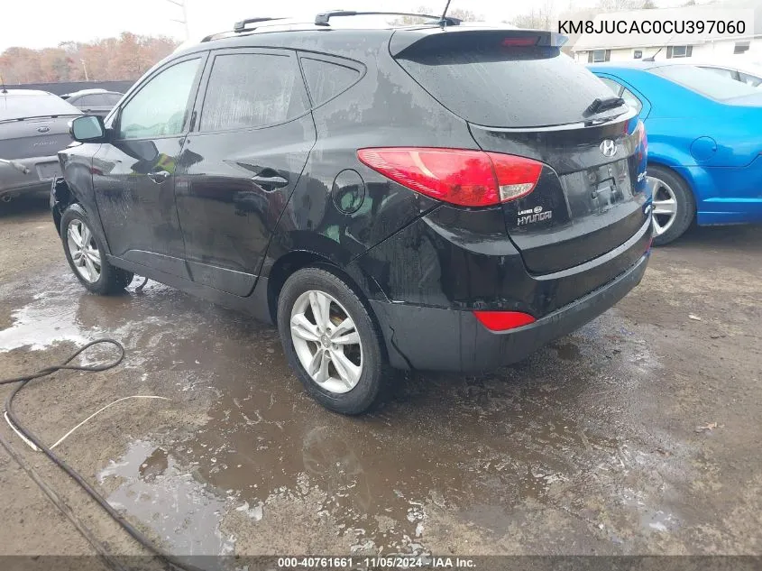 2012 Hyundai Tucson Gls VIN: KM8JUCAC0CU397060 Lot: 40761661