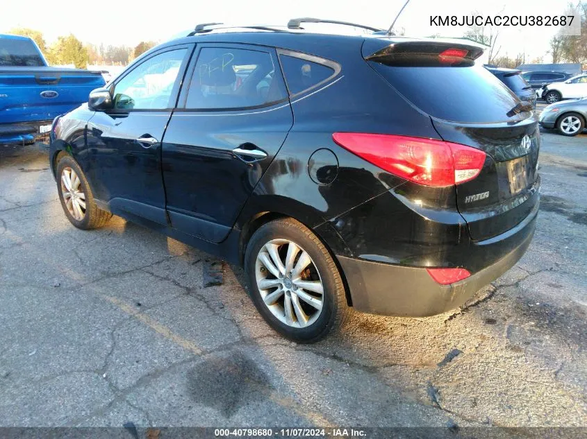 2012 Hyundai Tucson Limited VIN: KM8JUCAC2CU382687 Lot: 40798680