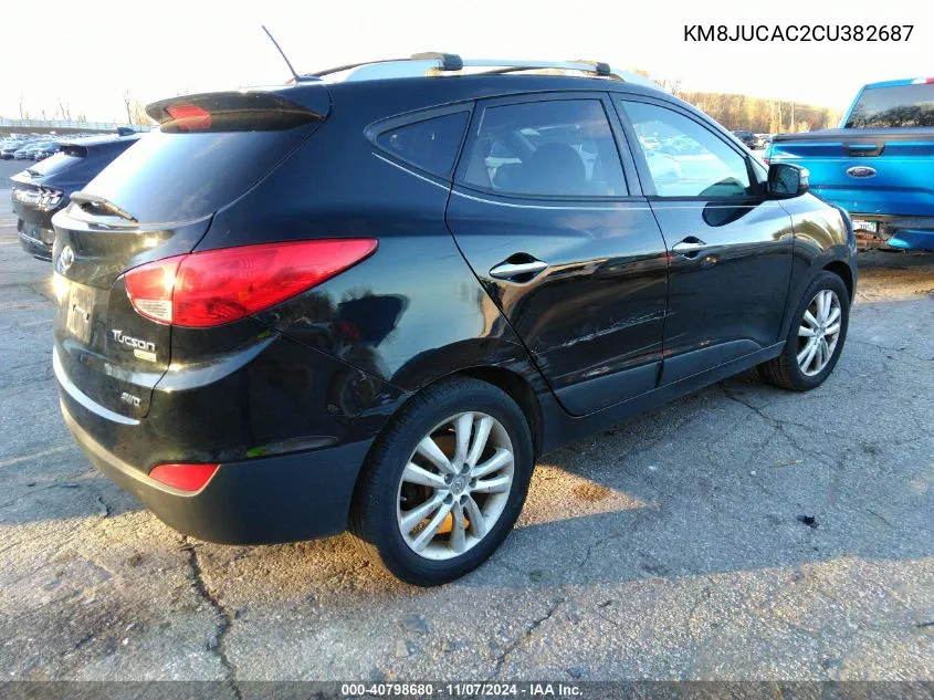 2012 Hyundai Tucson Limited VIN: KM8JUCAC2CU382687 Lot: 40798680