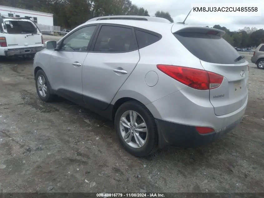 2012 Hyundai Tucson Gls VIN: KM8JU3AC2CU485558 Lot: 40816779