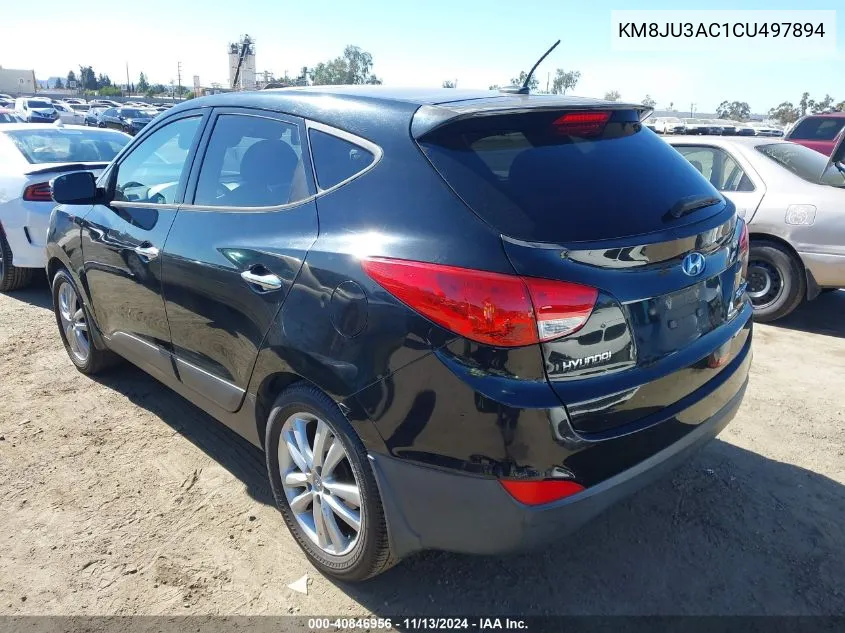 2012 Hyundai Tucson Limited VIN: KM8JU3AC1CU497894 Lot: 40846956