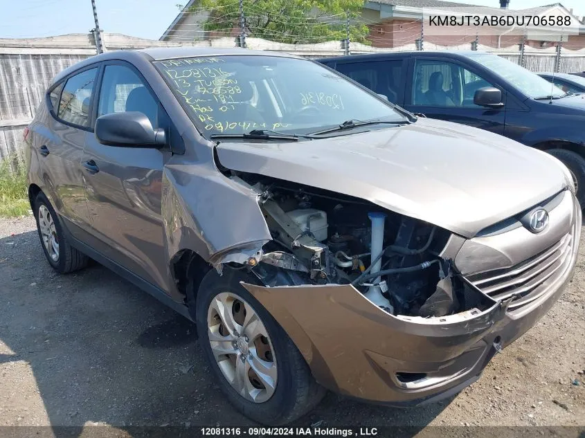 2013 Hyundai Tucson L VIN: KM8JT3AB6DU706588 Lot: 12081316