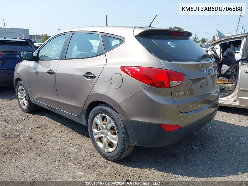 2013 Hyundai Tucson L VIN: KM8JT3AB6DU706588 Lot: 12081316