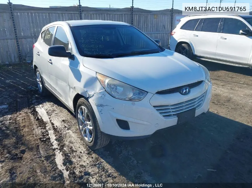 2013 Hyundai Tucson Gl VIN: KM8JT3AC1DU691765 Lot: 12126097