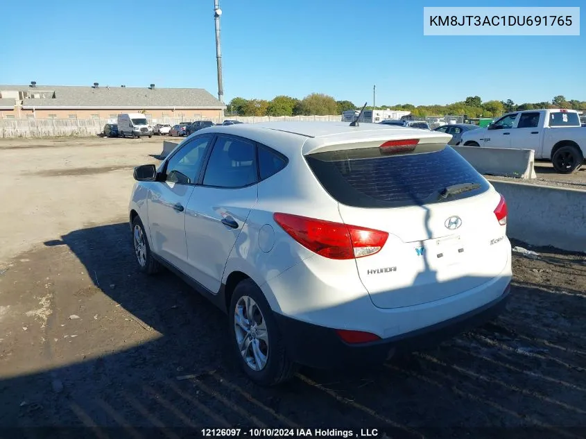 2013 Hyundai Tucson Gl VIN: KM8JT3AC1DU691765 Lot: 12126097