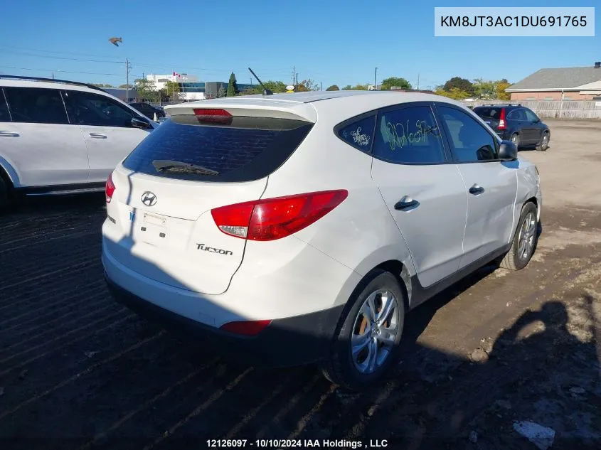 2013 Hyundai Tucson Gl VIN: KM8JT3AC1DU691765 Lot: 12126097