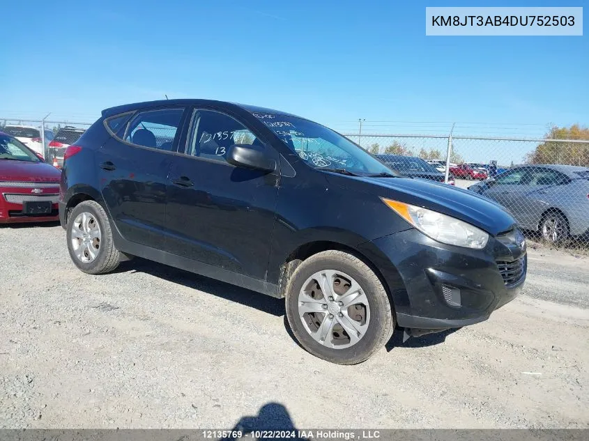 2013 Hyundai Tucson Gl VIN: KM8JT3AB4DU752503 Lot: 12135769