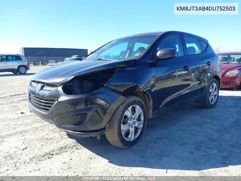 2013 Hyundai Tucson Gl VIN: KM8JT3AB4DU752503 Lot: 12135769