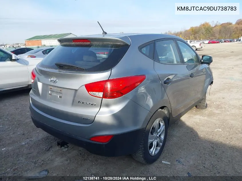 2013 Hyundai Tucson Gl VIN: KM8JTCAC9DU738783 Lot: 12138741