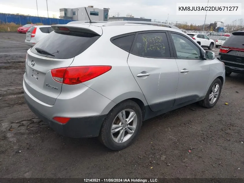 2013 Hyundai Tucson Gls VIN: KM8JU3AC2DU671277 Lot: 12143521