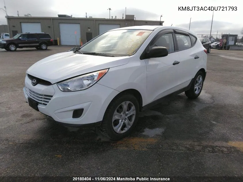 2013 Hyundai Tucson Gl VIN: KM8JT3AC4DU721793 Lot: 20180404